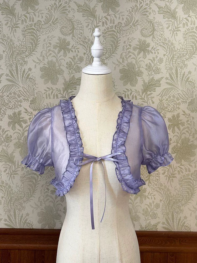 Sweetheart Dream Machine - Sweetheart Season - Short Open-Front Jacket with Ruffled Trim