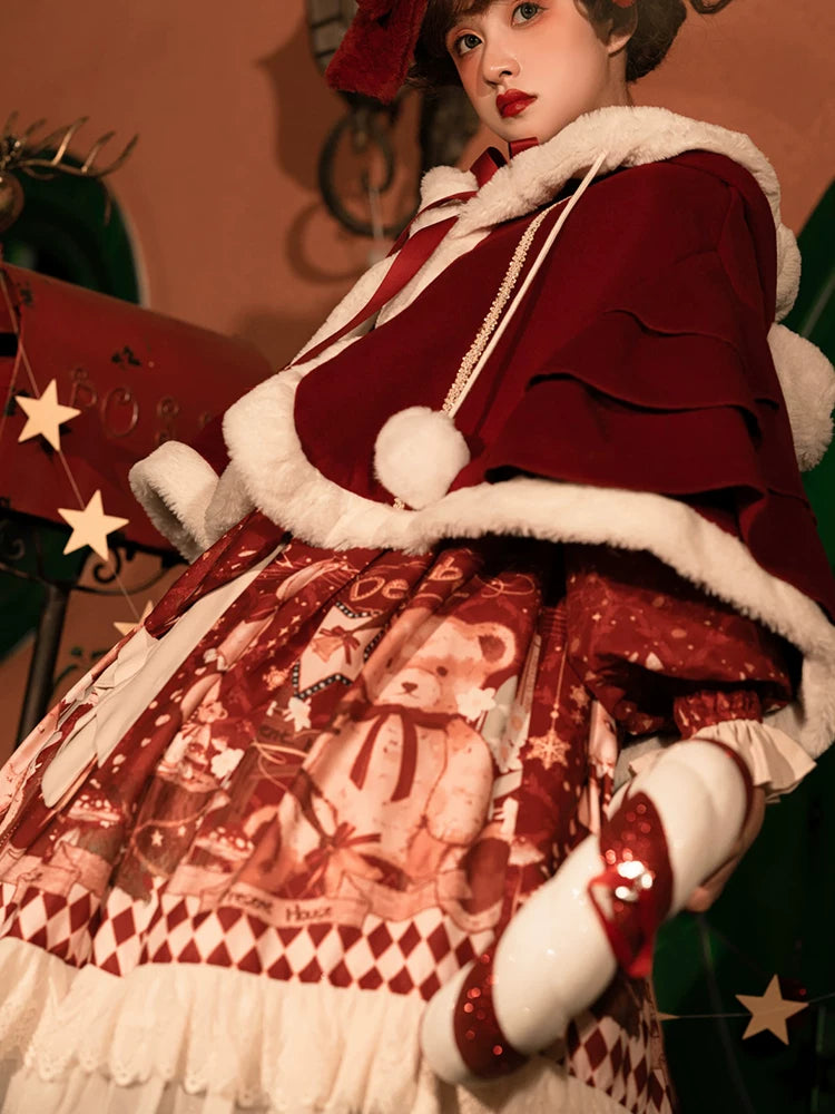 Winter Celebration Lolita OP Dress & Cape Options — additional product view