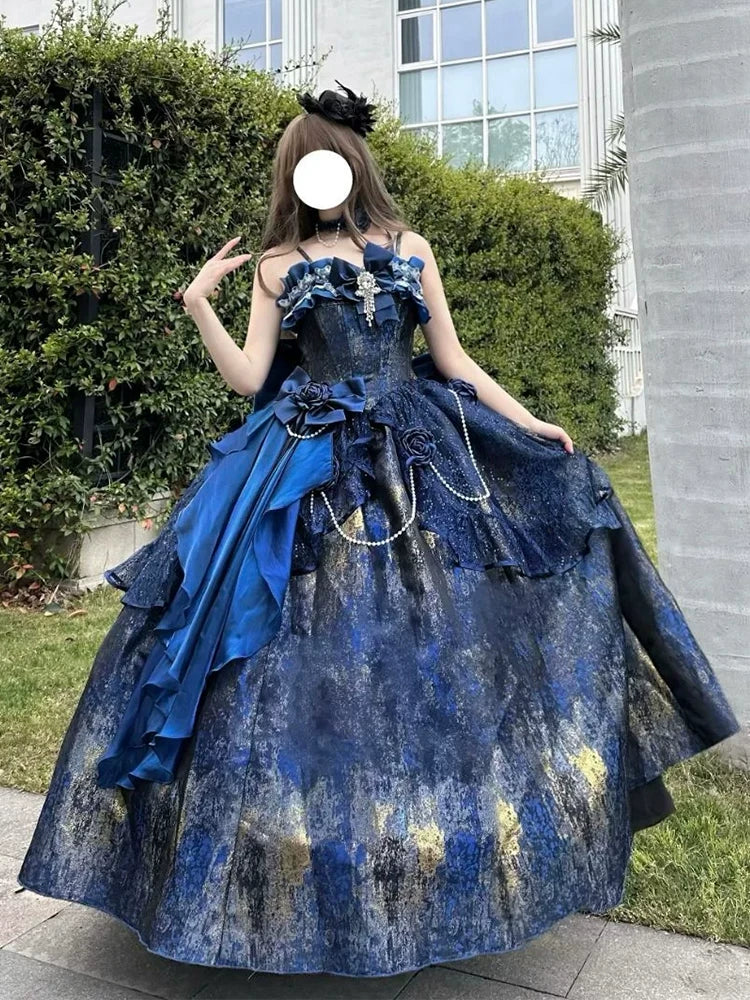 Flora Muse - Cosmic Floating Light Lolita Ball Gown - Formal lolita