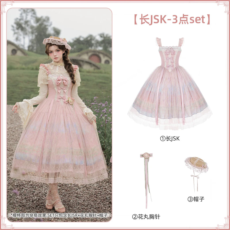 With PUJI - Giverny Spring - Lolita Dress Collection, High-waist Silhouette & Full Skirt detail view 9