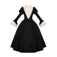 With PUJI - Nocturnes - Gothic Lolita OP Dress, Detachable Styling - Long OP + princess sleeve attachment pair, pre-sale, shipping gradually from October 25 / S