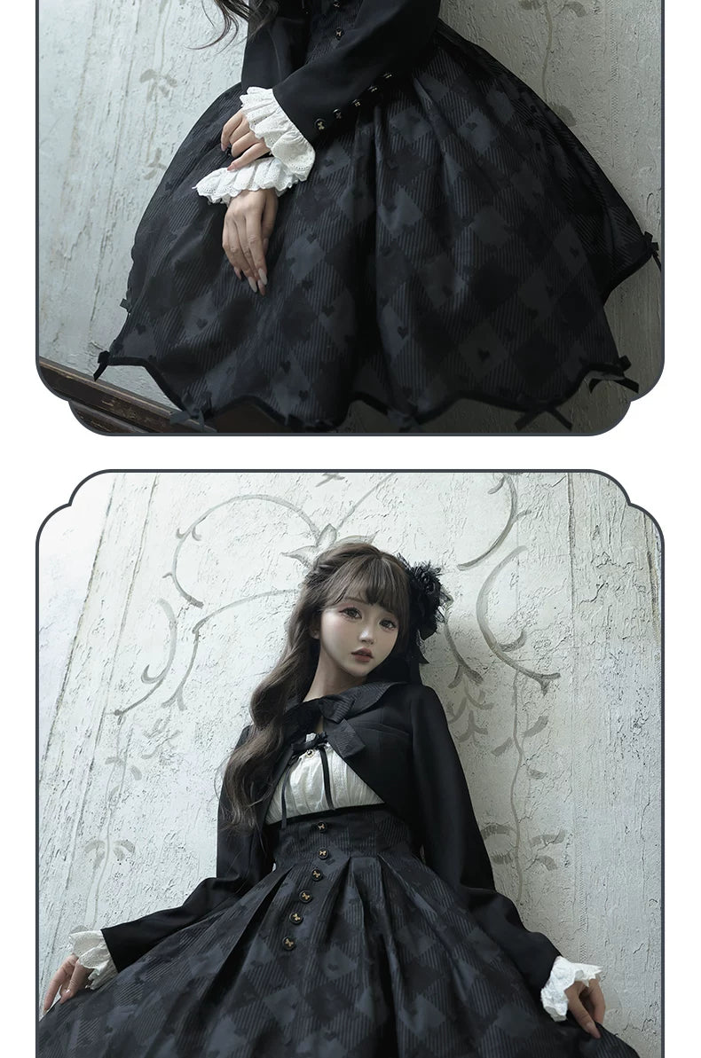 Inmorelli - Silent Manor - Lolita JSK and Outer Layer with Plaid Short-JSK Option