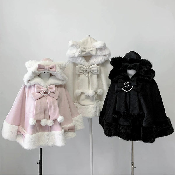 Cat-Ear Bow Hooded Lolita Cape — additional product view