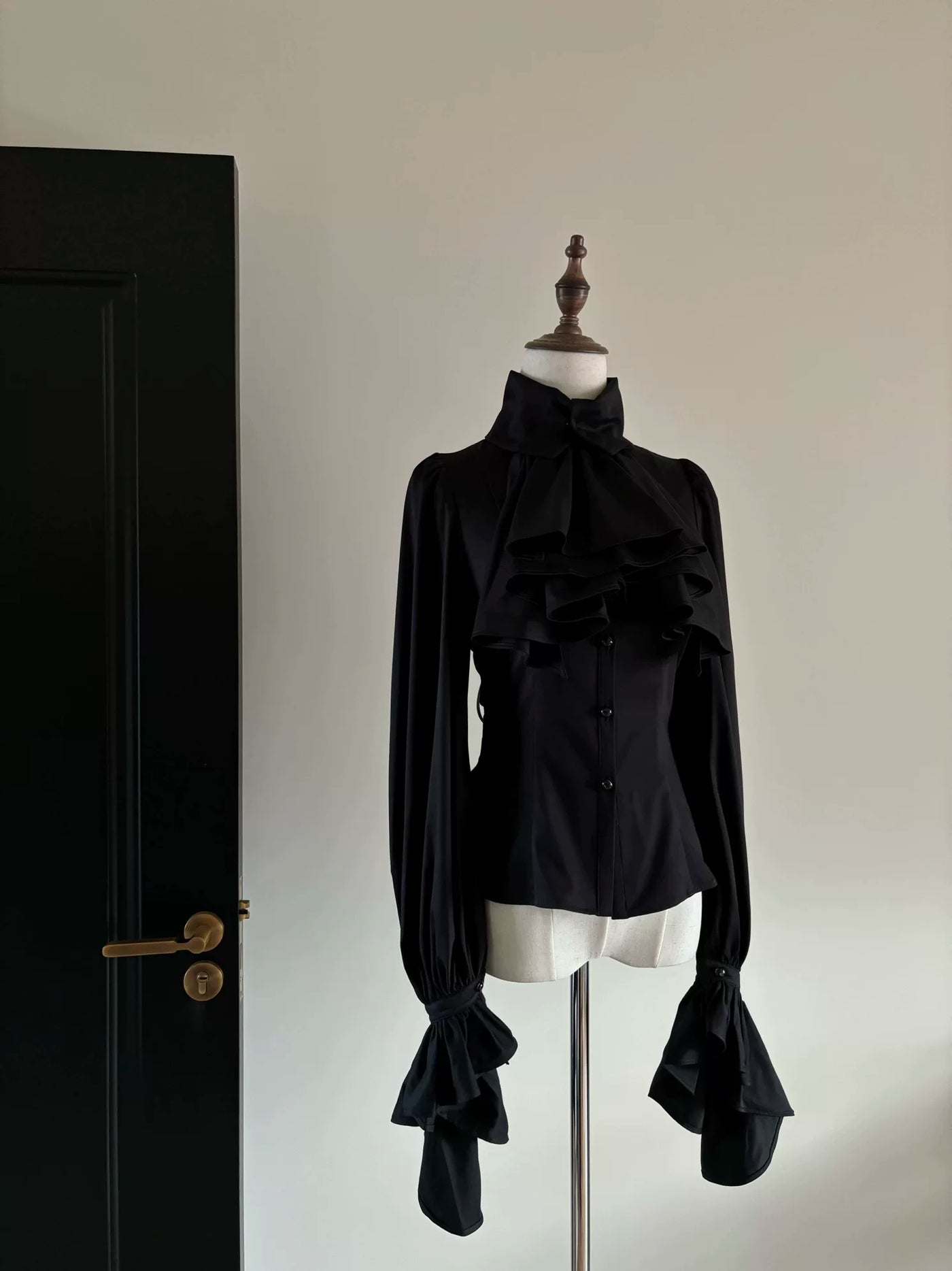 Sweetheart Dream Machine - Vintage Doll - Long-Sleeve Blouse with Cascading Ruffles