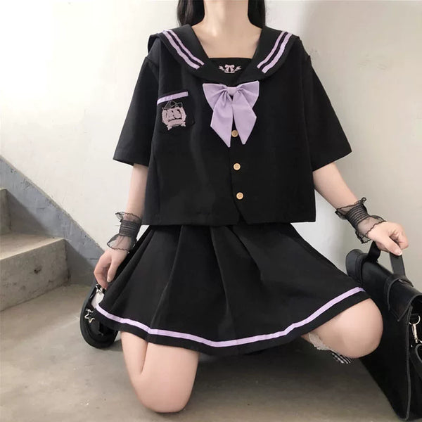 Yueele - Midnight Sailor - Plus-Size Lolita Outfit Set - front view
