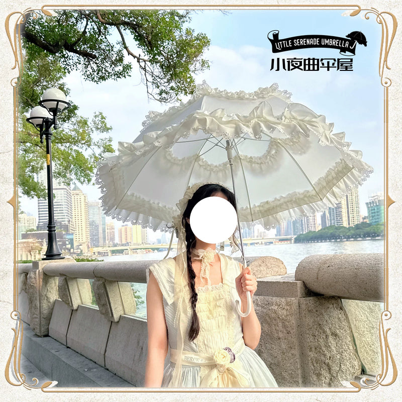 小夜曲伞屋 - 春日来信 鸟笼型蕾丝 Lolita 晴雨伞 商品图 3