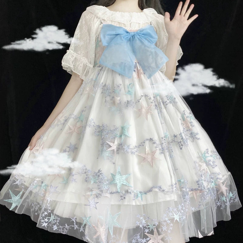 Yueele - Shooting Star - Plus-Size Lolita Outfit Set - detail view 3