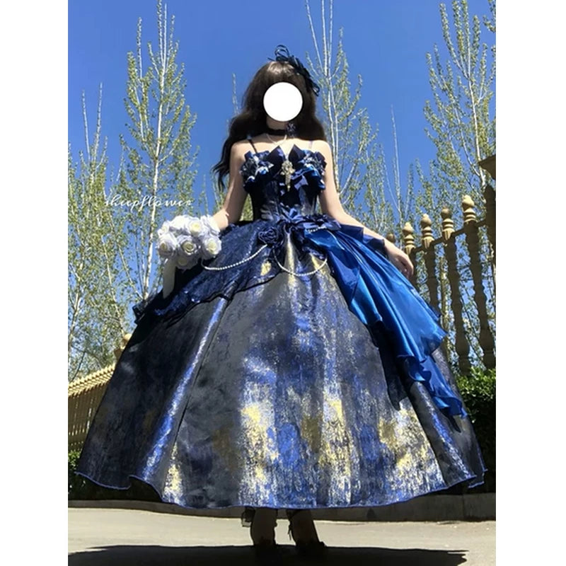 Flora Muse - Cosmic Floating Light Lolita Ball Gown - Formal lolita