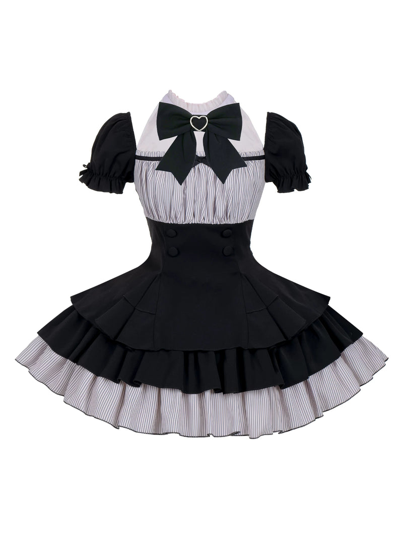 With PUJI - Small Firefly - Sweet Lolita OP Dress, Ruffle Trim & Square Neckline detail view 5