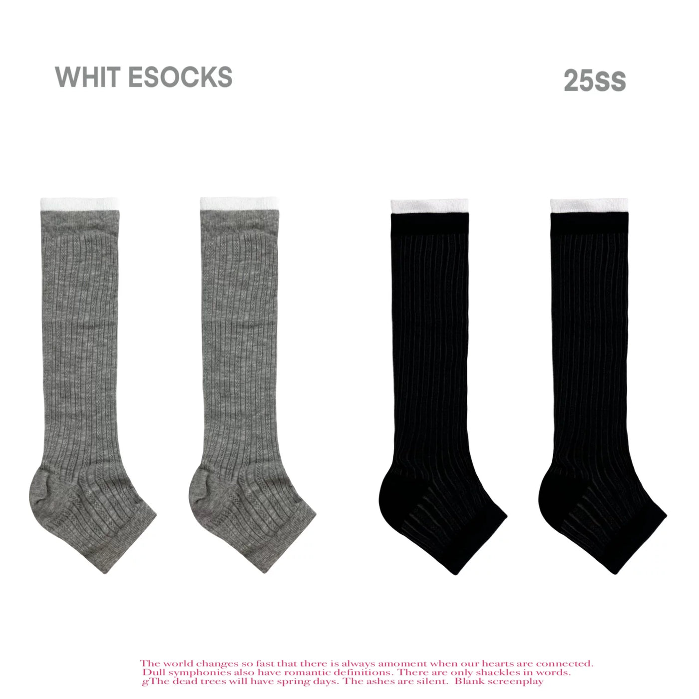 White Socks - Spliced Stripe - Striped Mid-Calf Socks with 2- and 3-Pair Sets