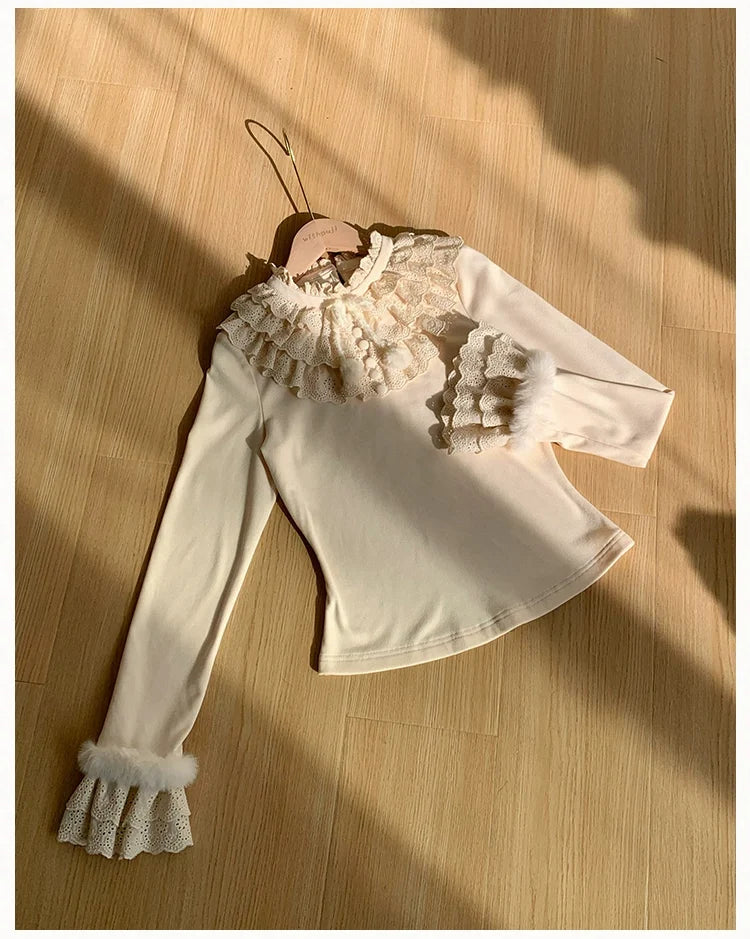 With PUJI - Frostfall - Winter Sweet Lolita Inner Wear, Layered Lace