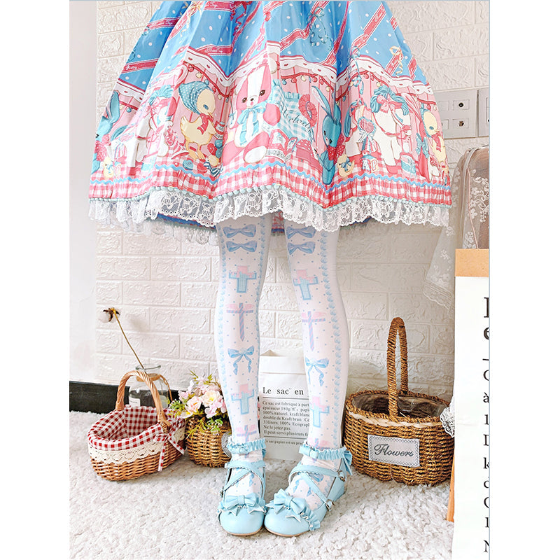 Roji Roji - Sweet Bow Lolita Thigh stockings - Socks