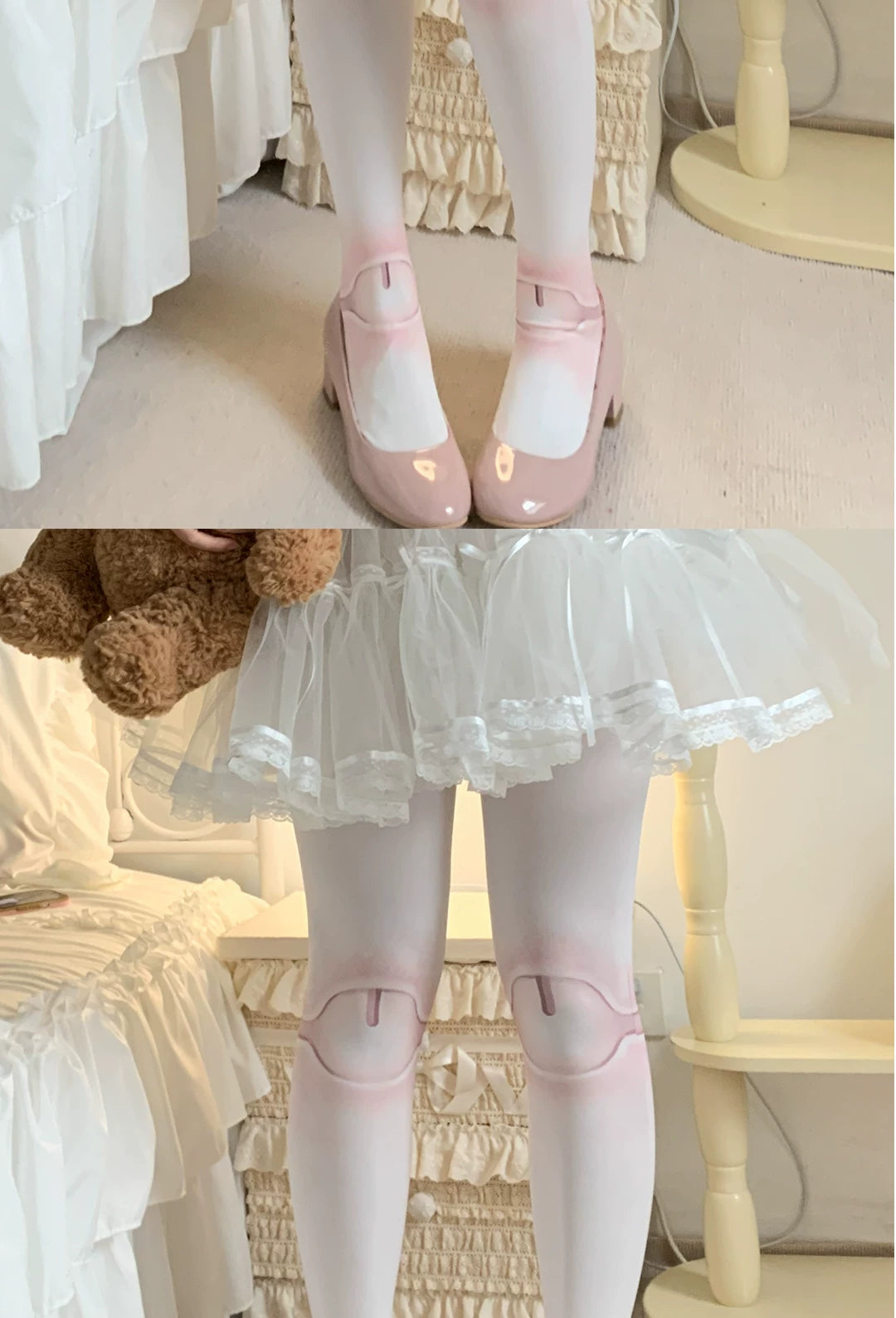 roji roji - Jointed Doll - Tights, Stockings and Over-the-Knee Socks with Printed Details