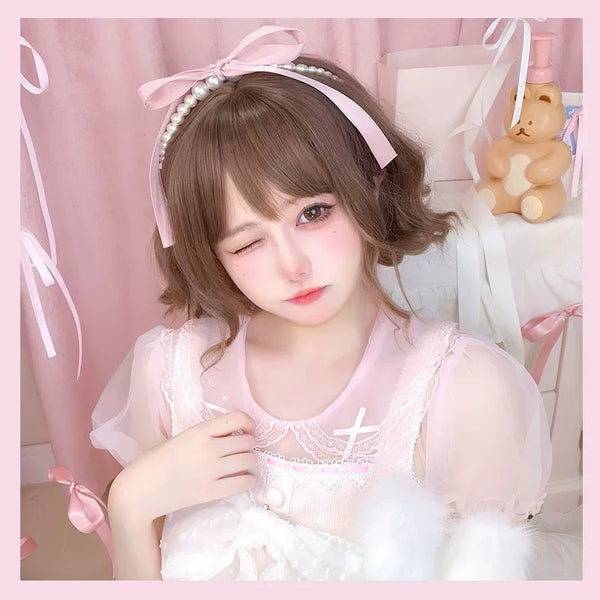 Hazelnut brown Lolita short curly wig - view 1