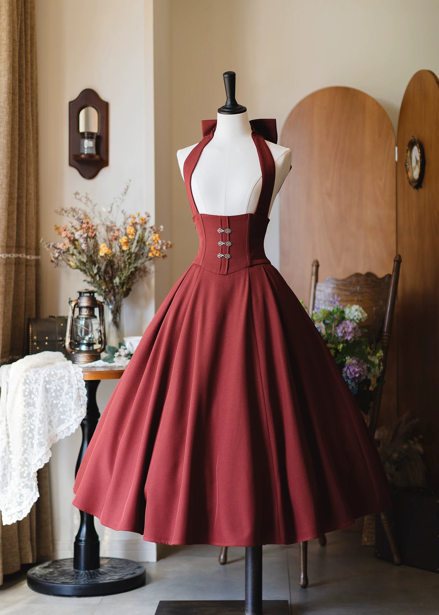 Forest Wardrobe - Vintage Lolita Fishbone Halter SK - Autumn Jacket SK Skirt