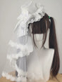 Pure-white top hat + white tulle