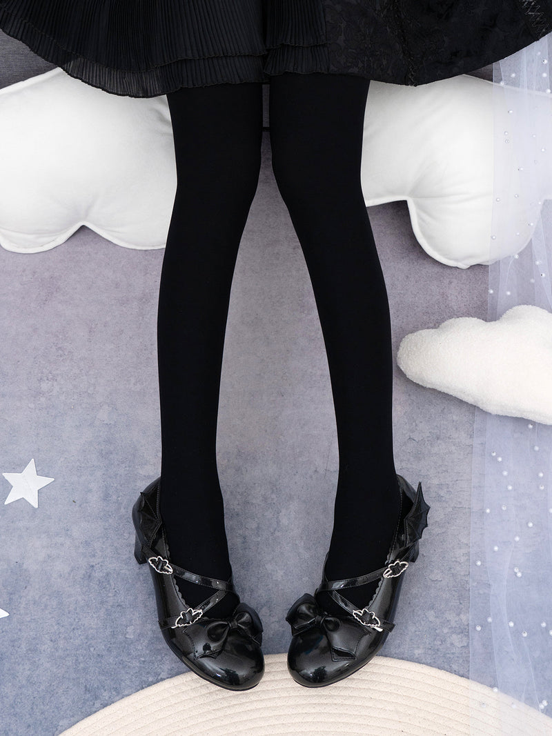 120D Daily Lolita Velvet Spring Leggings, Solid Color One Size 120D- black / 2.0 version / upgraded version(2 pairs)