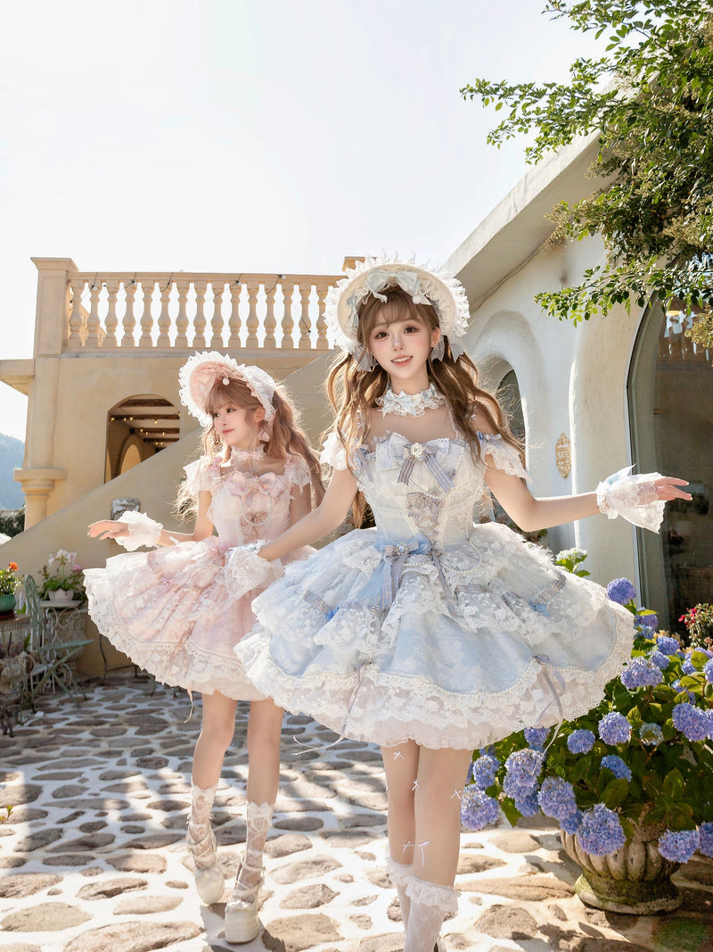 Matching Lolita petticoat for JSK, available in pink and blue