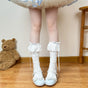 White socks, blue bow / One Size