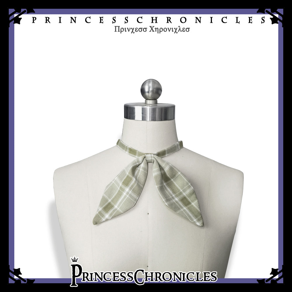 Secret Morning Paper - Ouji Lolita Shirt, Matcha Green Capri Pants S Bow Tie (one size/M)