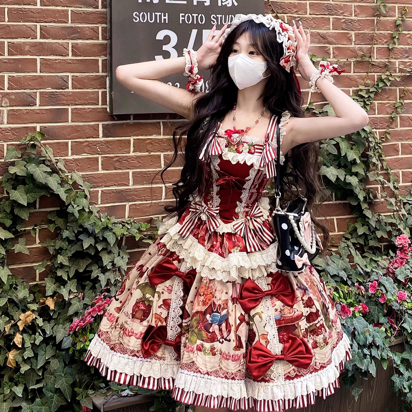 Fantasy Strawberry Garden - Sweet Lolita JSK Dress Set