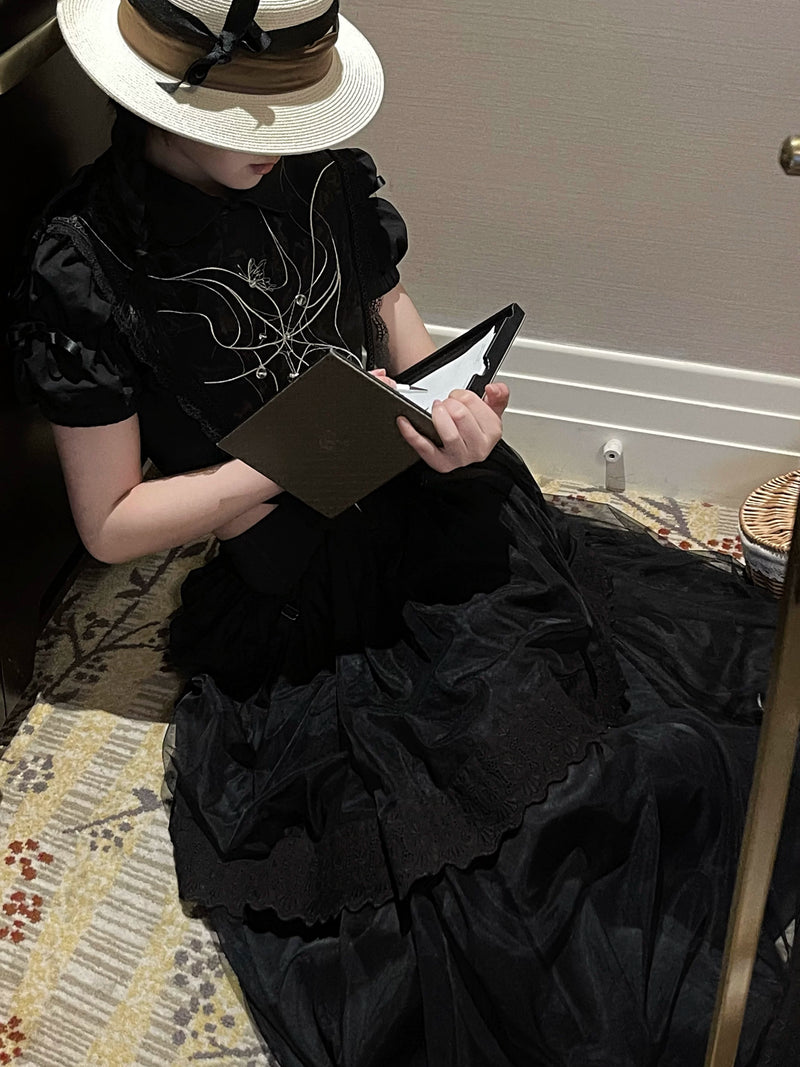 Nololita - Third Anniversary Spiderweb - Spiderweb Lolita Separates with Two-Tier Mesh Skirts