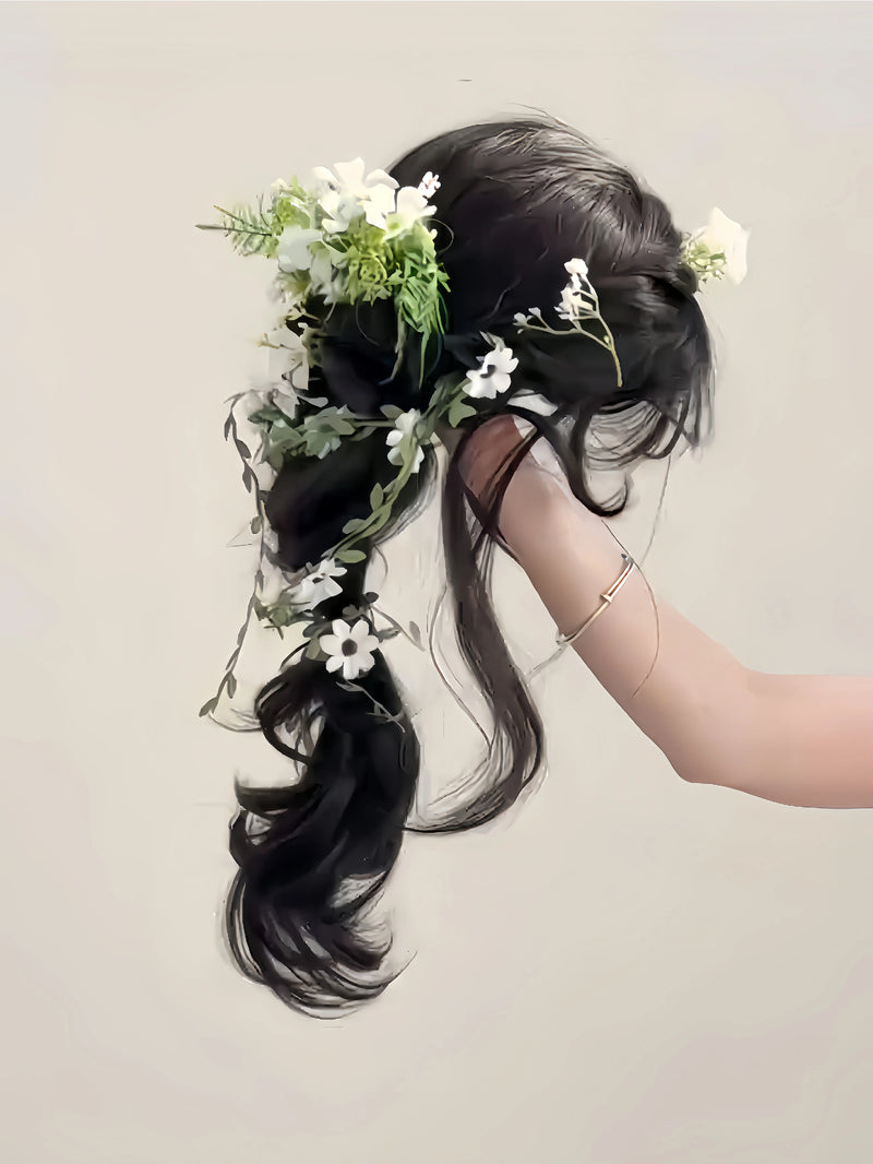 Kunkun Fish black tea long curly wig - view 4