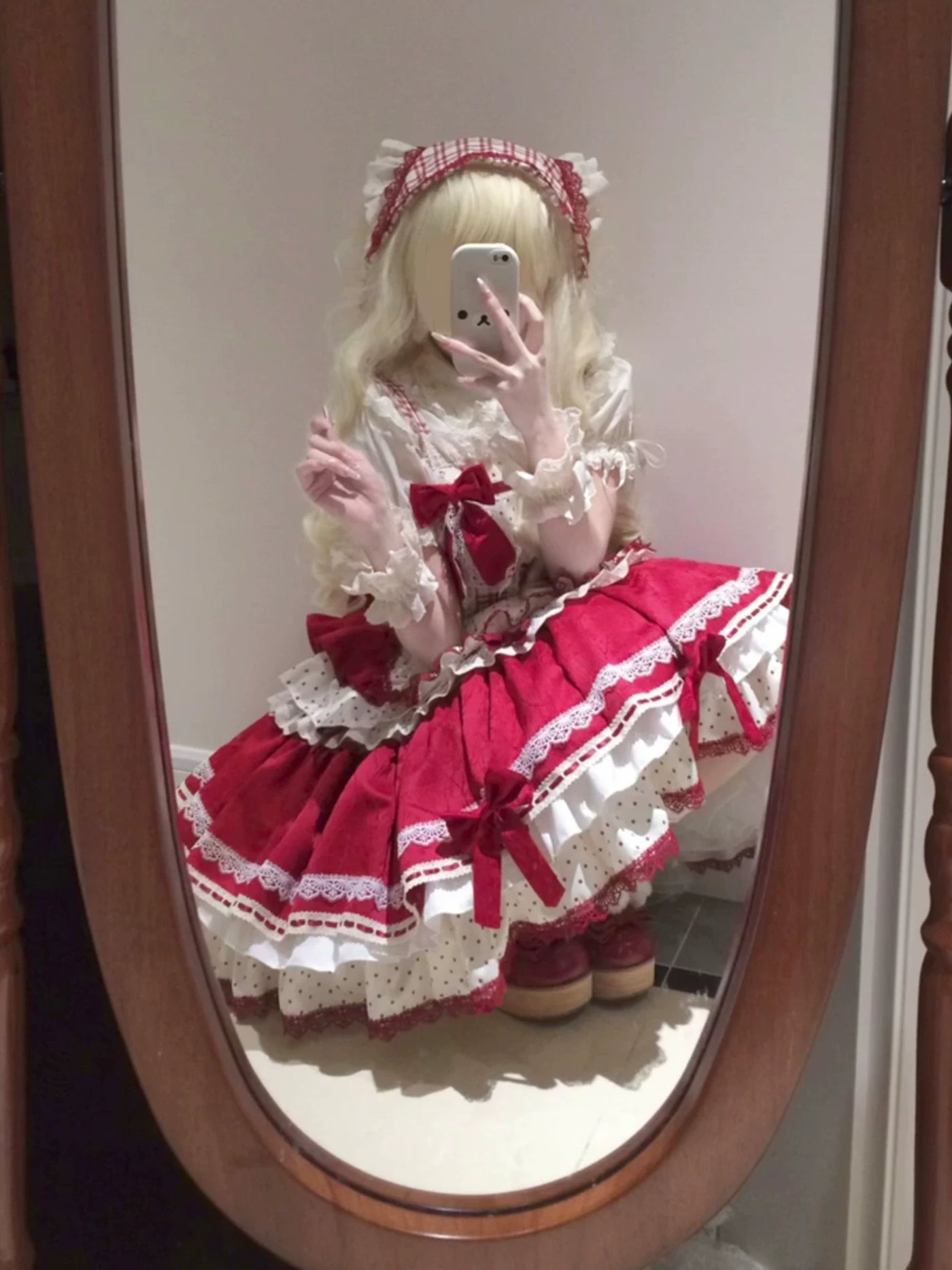 Dream Bunny - Strawberry Sweetheart - JSK Dress Set with Gingham Apron