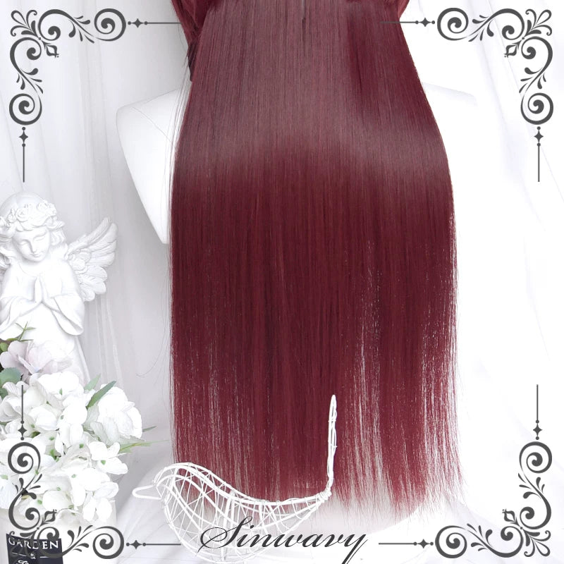 Raspberry red detachable bob wig - view 6
