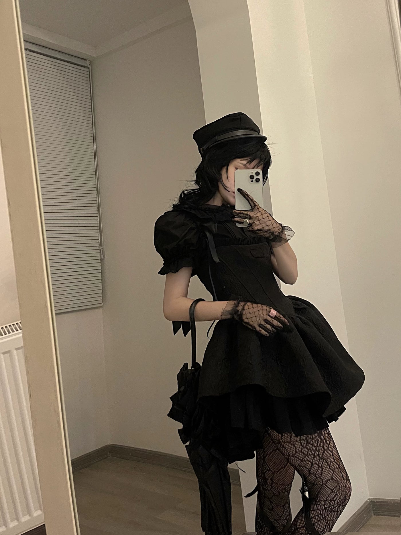 Nololita - Illusion Rose - Two-Piece Jacquard Fishbone OP Dress Set