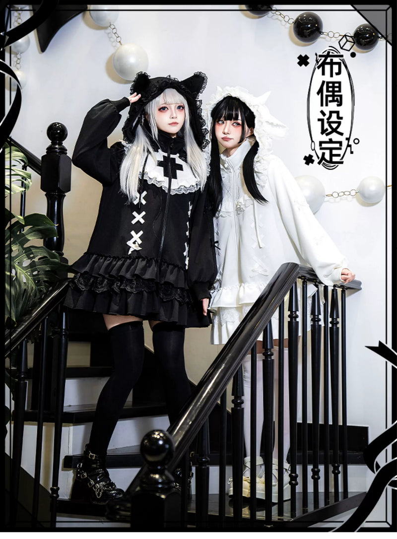 With PUJI - Muppet Settings - Sweet Lolita Outerwear, Detachable Styling detail view 6