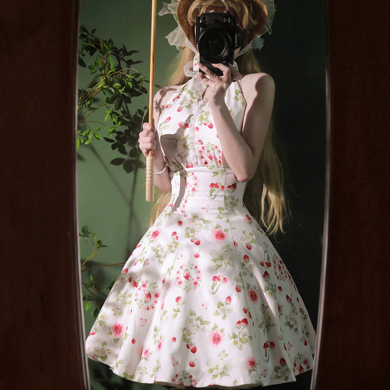 Forest Wardrobe - Early Summer Berry Storybook - Classic Lolita Halter Dress - 3