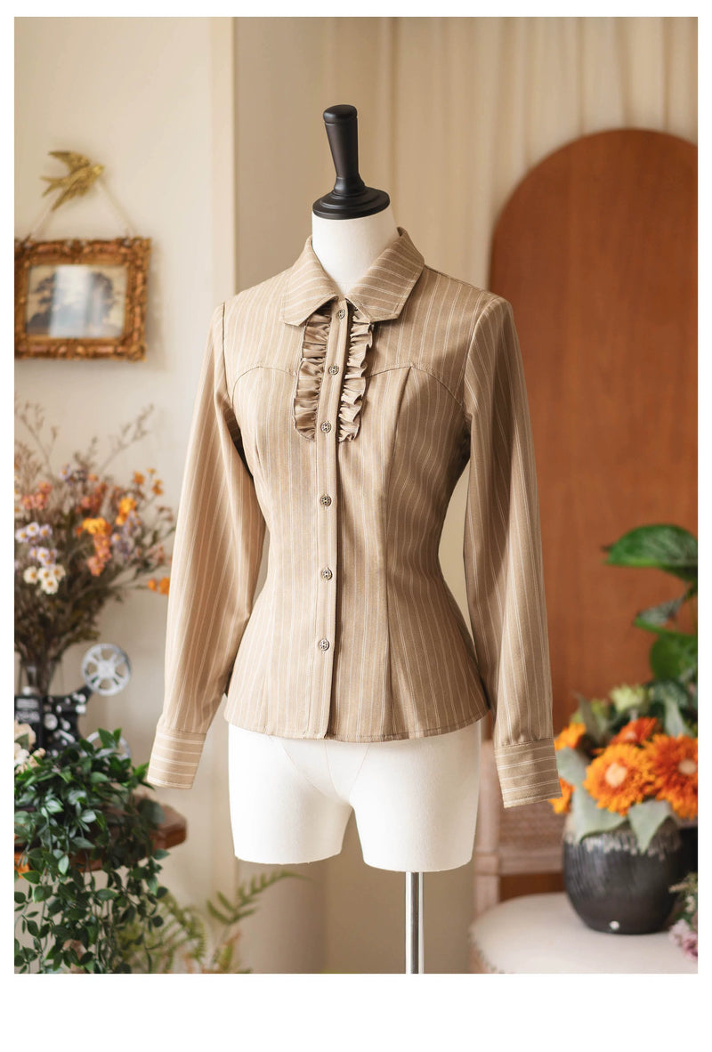 Forest Wardrobe - Forest Tribute - Bow-Tie Striped Blouse - 8