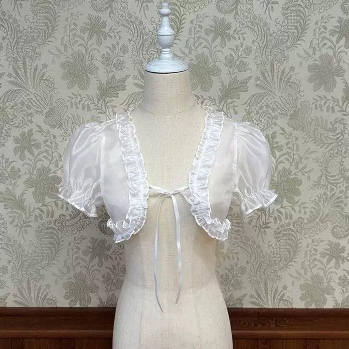 Sweetheart Dream Machine - Sweetheart Season - Short Open-Front Jacket with Ruffled Trim