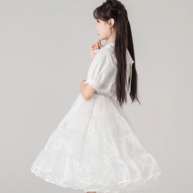 逸斓汀雨 - 多蓬度 汉服适用 无骨软纱裙撑 - 细节图 4