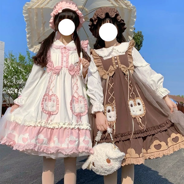 Yueele - Cocoa Bunny Sailor - Plus-Size Lolita Outfit Set - front view