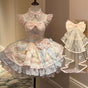 Sweetheart Macaron + bow veil / train (petticoat included) / S