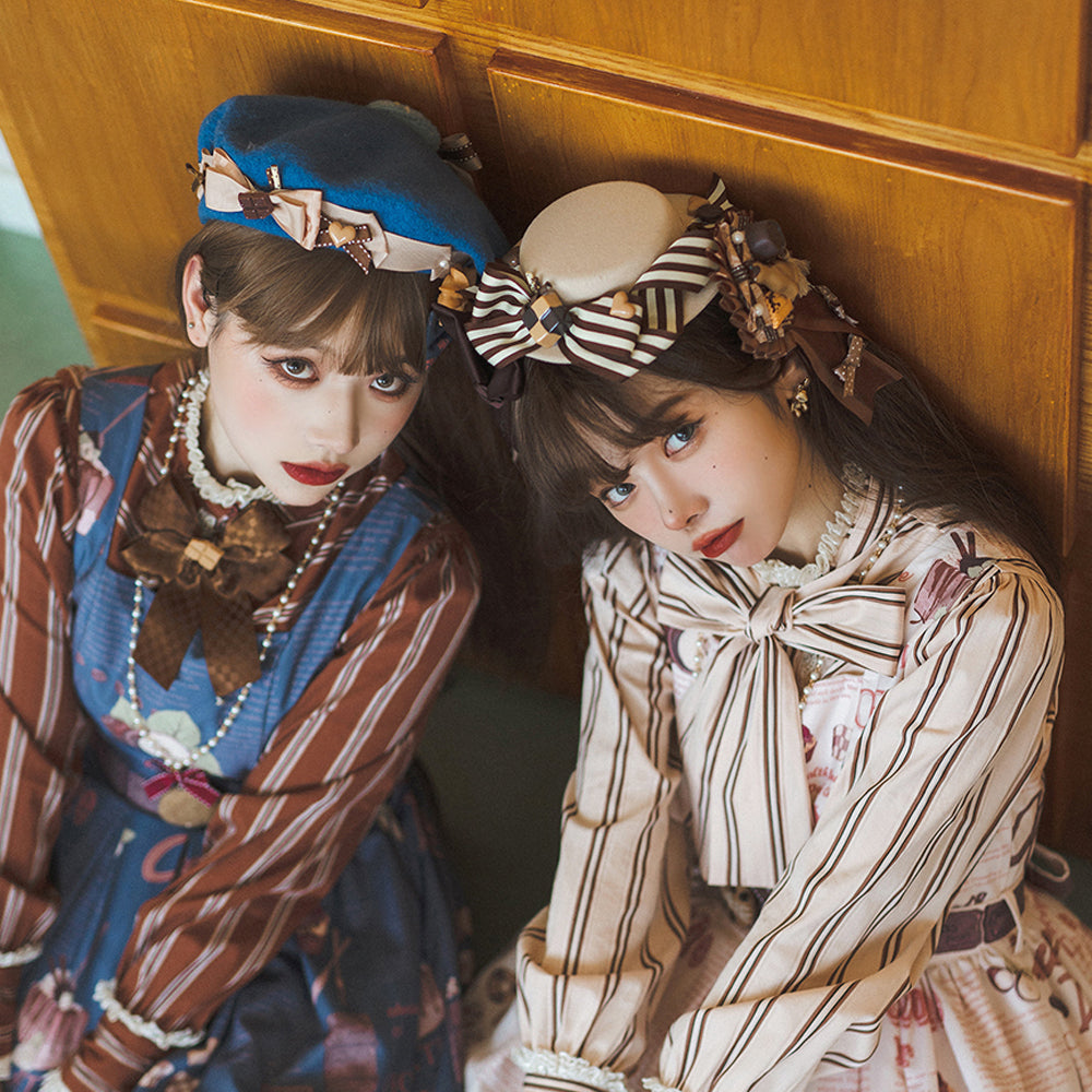 Miss Point - Chocolate Daily Lolita Bow KC Brooch - Brooch