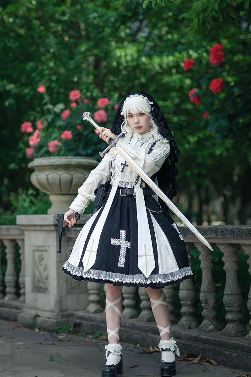 Infanta - Heaven's Breath - Cotton Jacquard Cross JSK