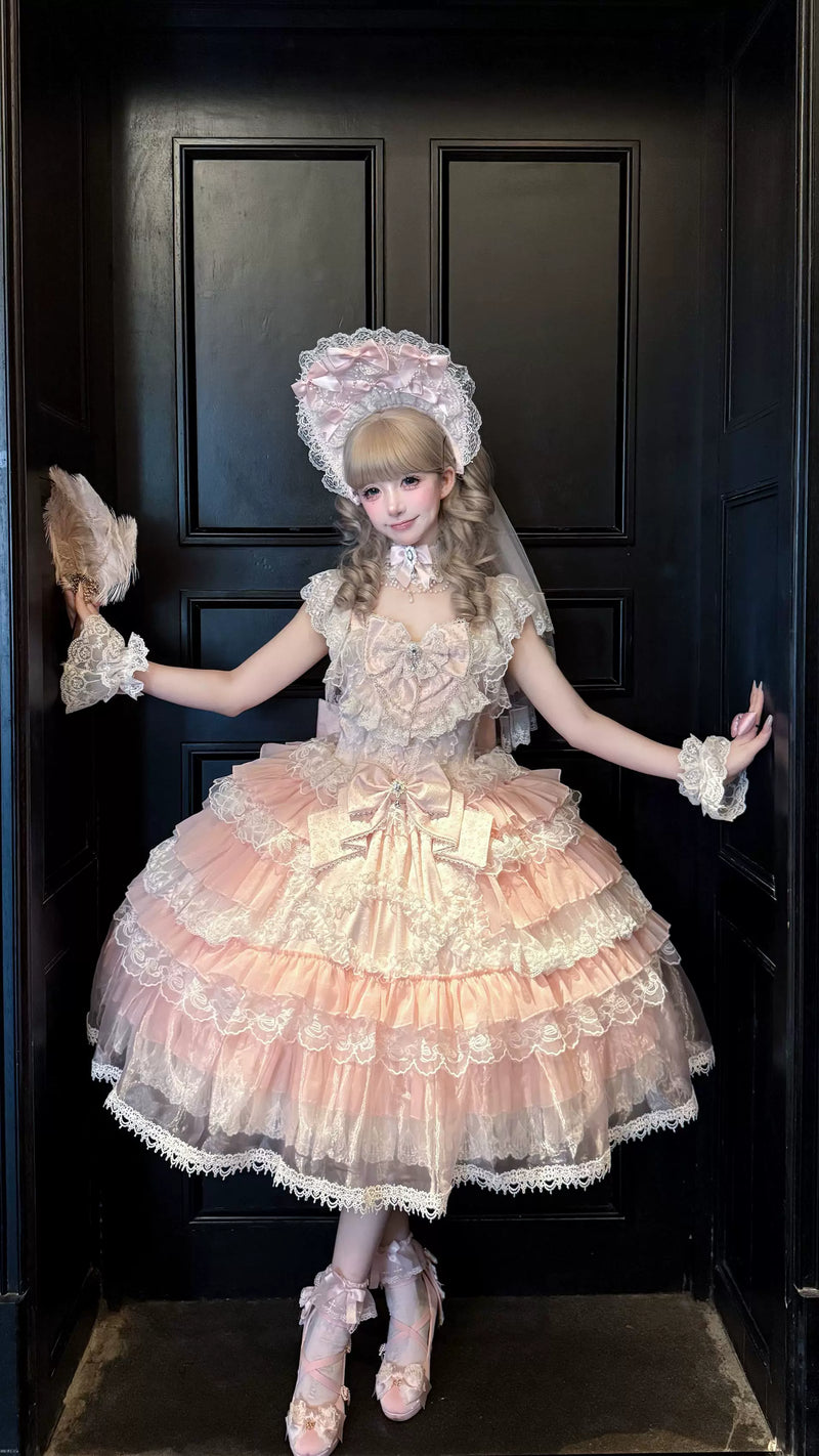 Miaolin Original - Rose Oath - Sweet Lolita JSK dress with rose