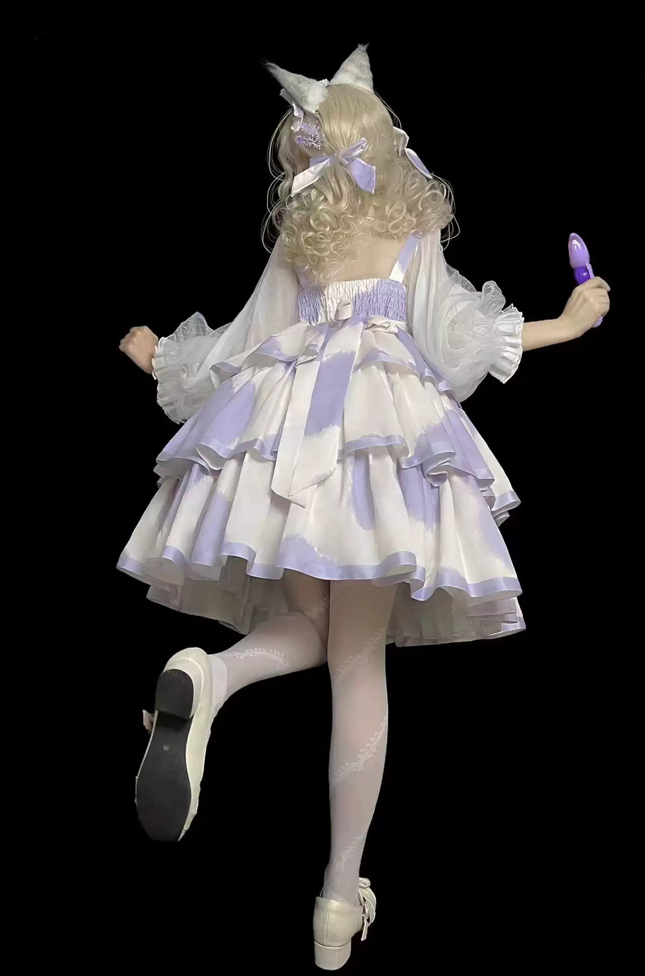 Fantasy Doll - Dream Doll - Pantyhose with Crossed Strap and Bow Designs