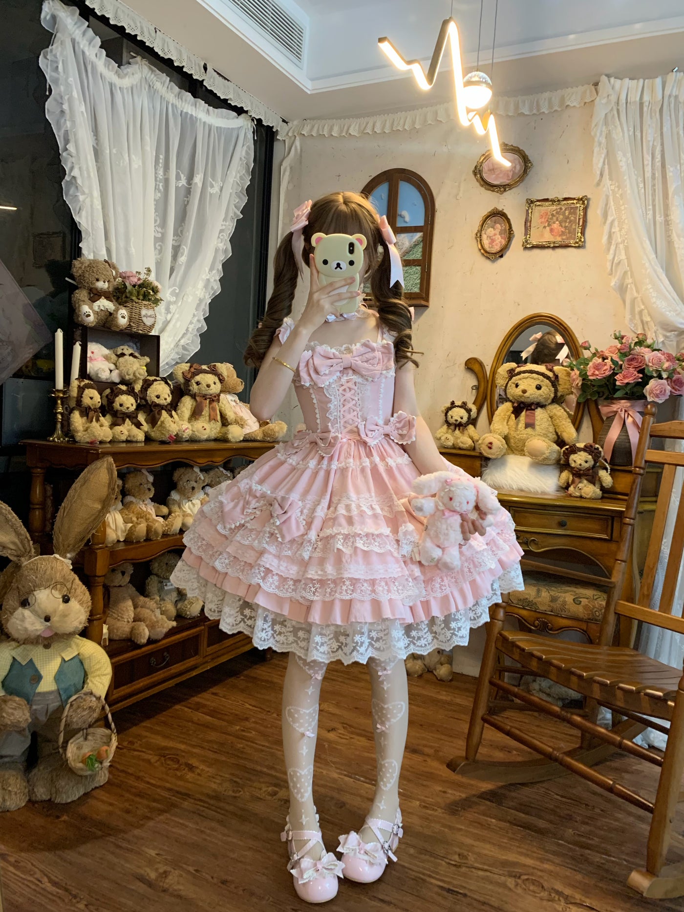 YoYo - Sea Salt Guava - Sweet Lolita summer jumper skirt with corset