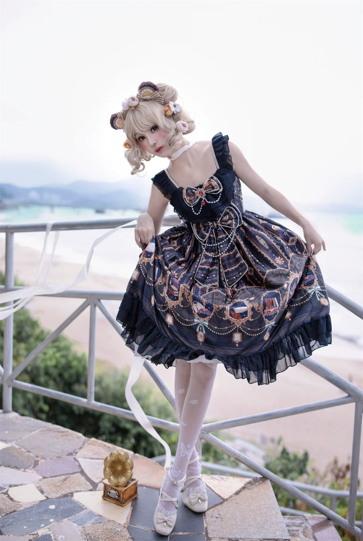 Fantasy Doll - Nirvana Butterfly - Over-the-Knee Socks with Butterfly Motifs