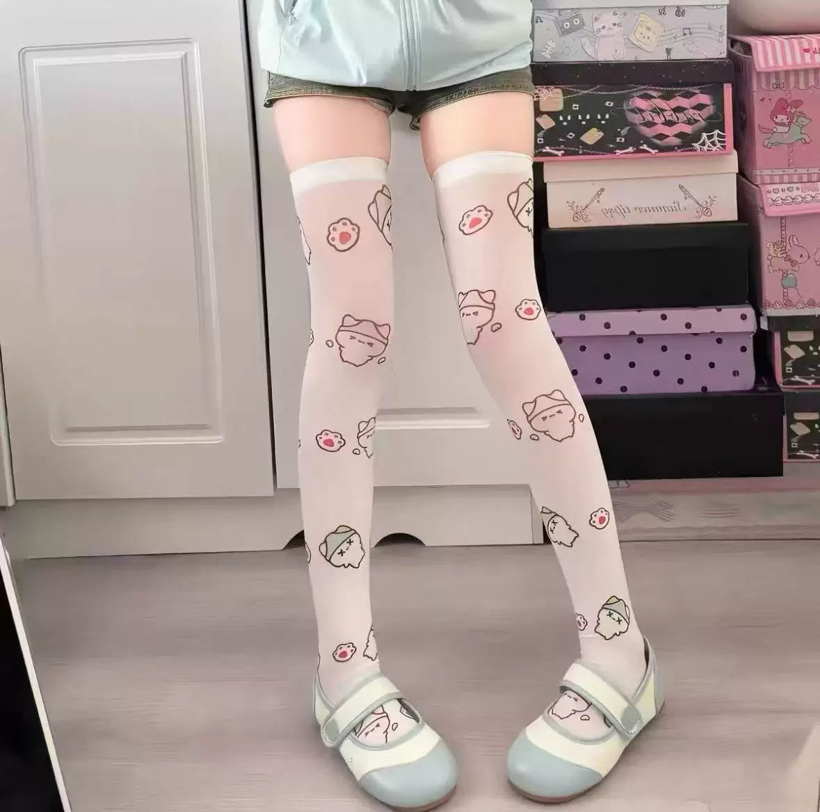 Fantasy Doll - Sweet Character - Over-the-Knee Socks with Character Prints