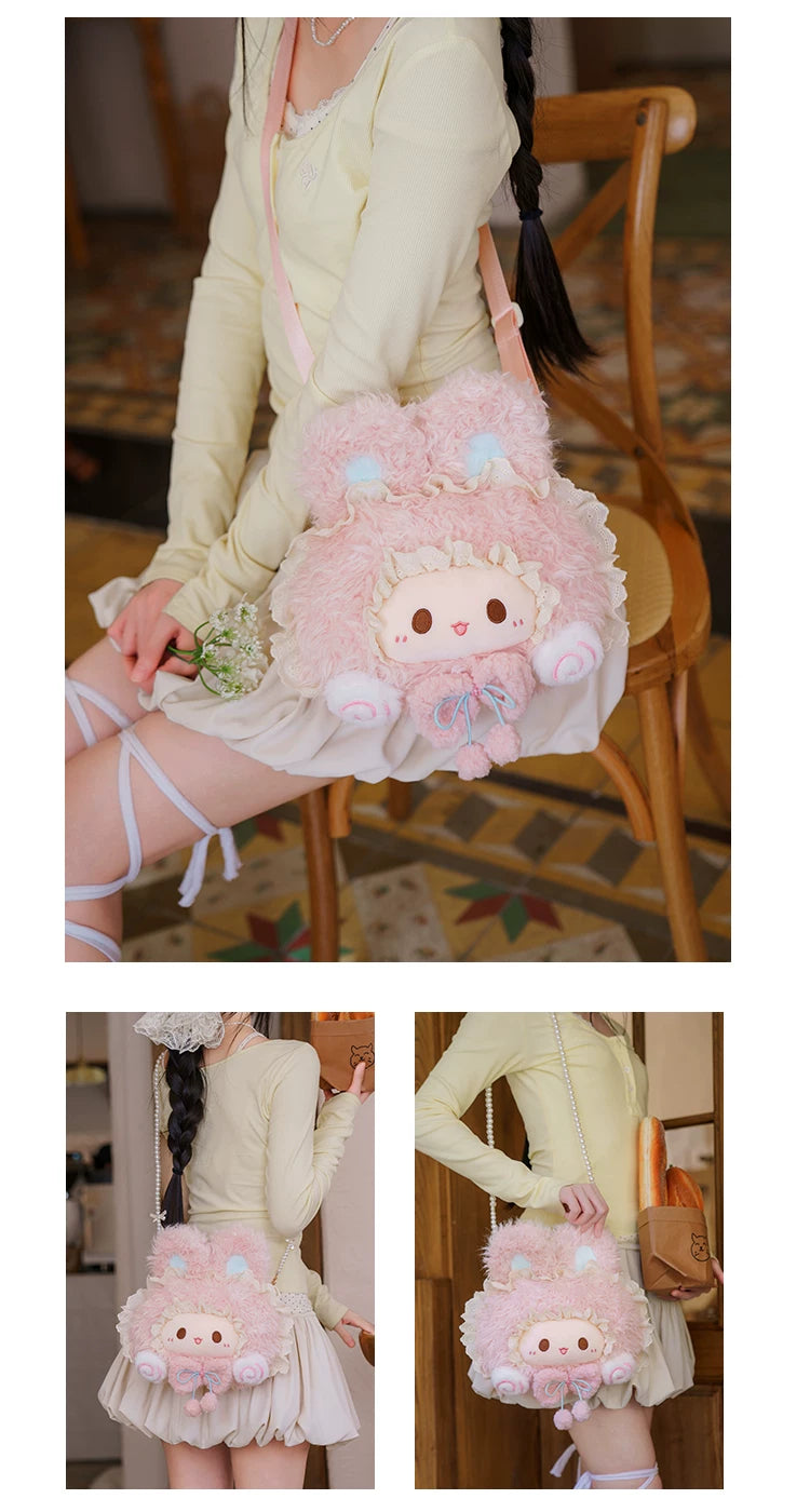 LambGuli - Rubitu Big-Face - Plush Bags and Backpacks with Character Face Motifs
