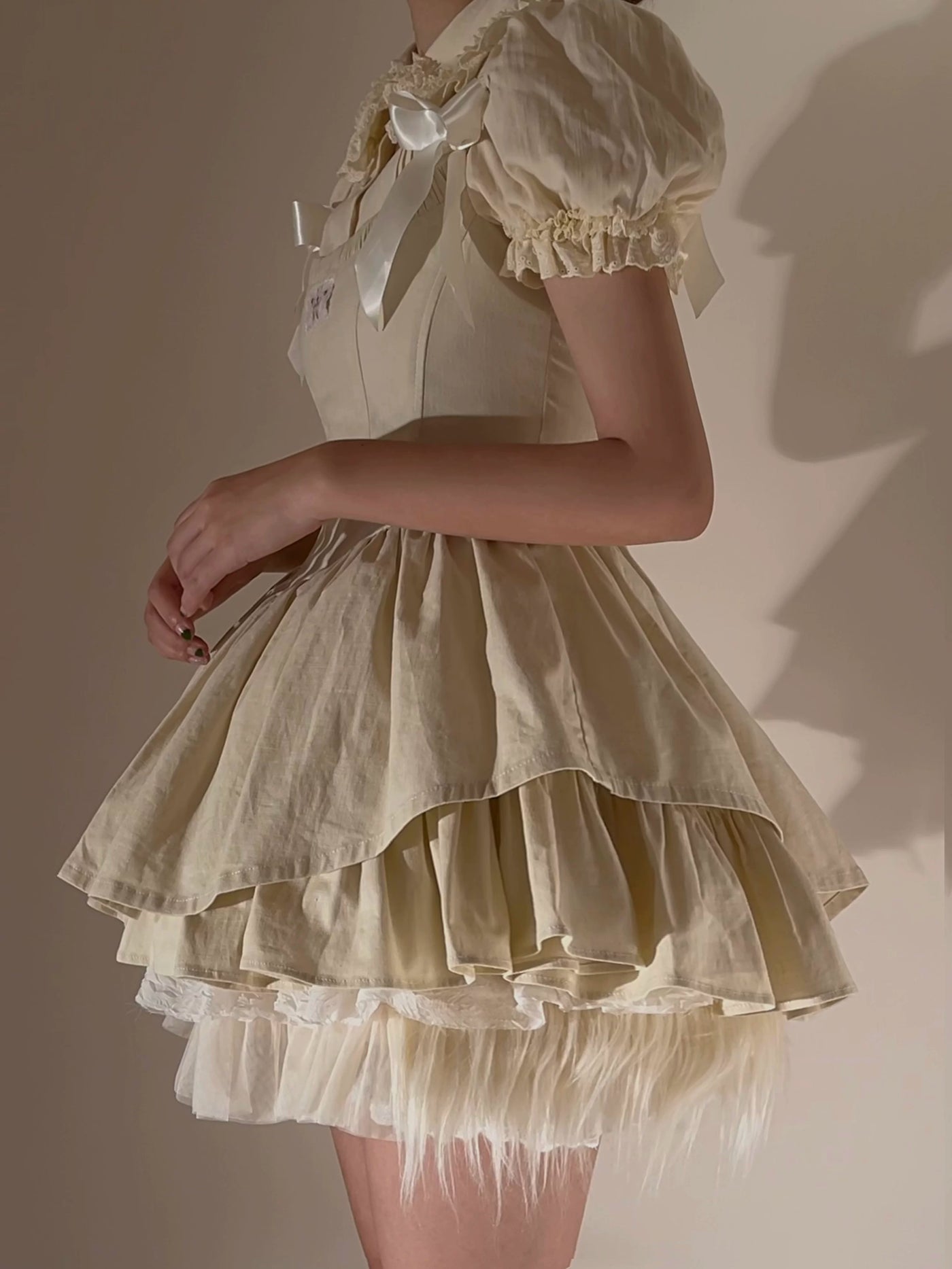 Nololita - Illusion Rose - Two-Piece Jacquard Fishbone OP Dress Set