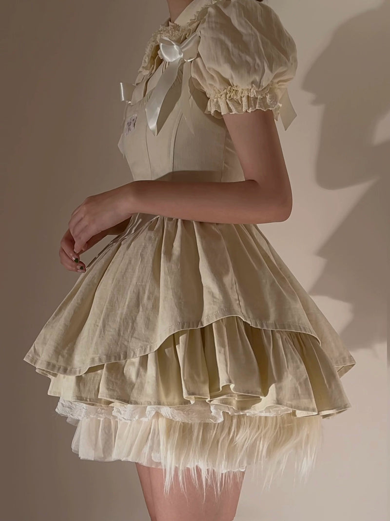 Nololita - Illusion Rose - Two-Piece Jacquard Fishbone OP Dress Set