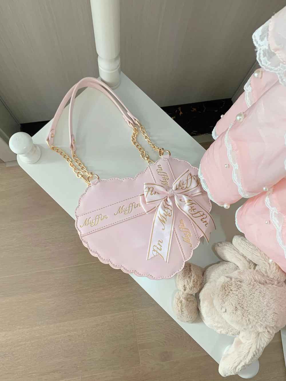 Sweet Lolita Heart Bow Bag Lolita accessory product view