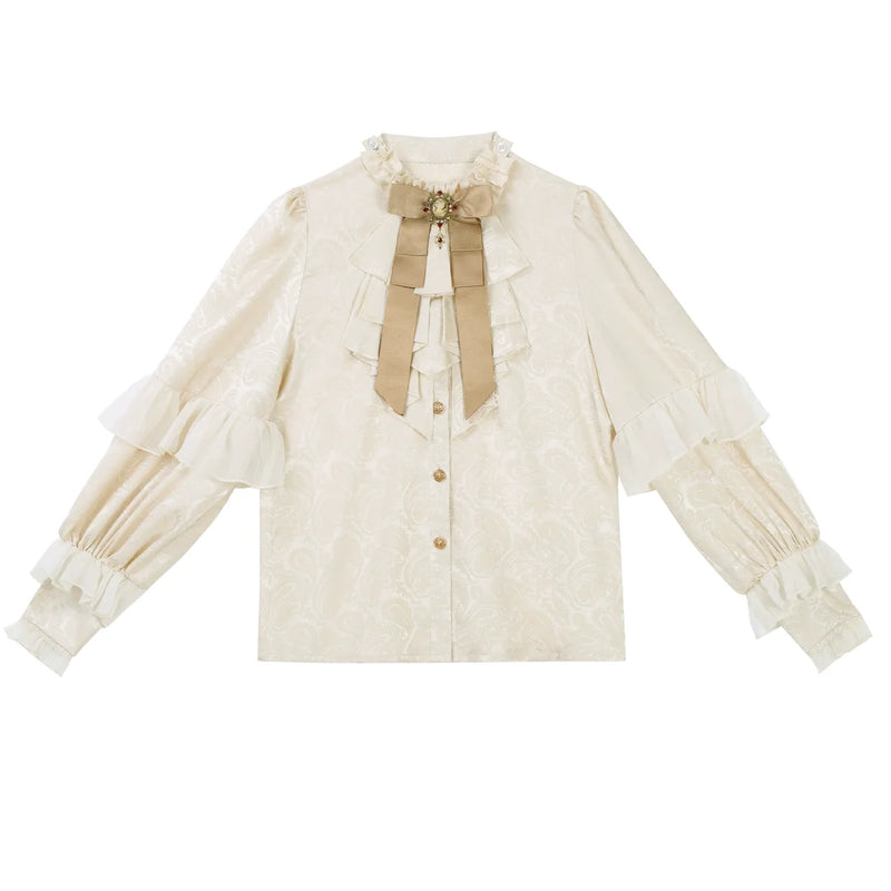 Designer's Gift - Ouji Lolita Suspender Shorts & - Jacquard Shirt Innerwear