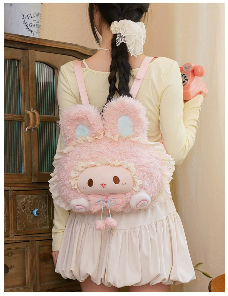 LambGuli - Rubitu Big-Face - Plush Bags and Backpacks with Character Face Motifs